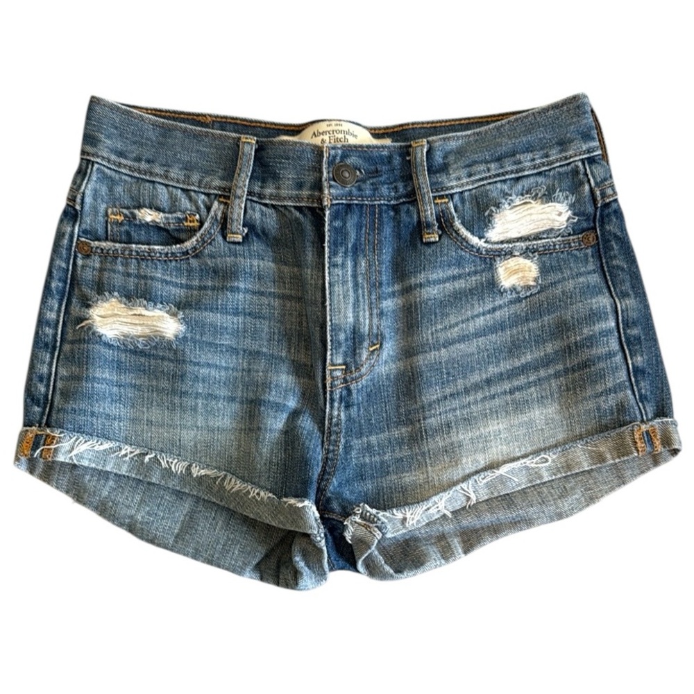 Abercrombie and Fitch Lightly Distressed Jean Shorts